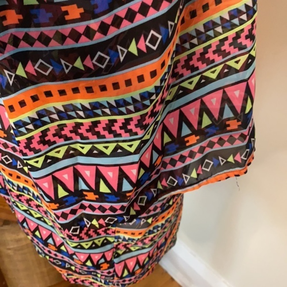 Divided Neon Geometric Print Cardigan Size Small - Picture 4 of 6